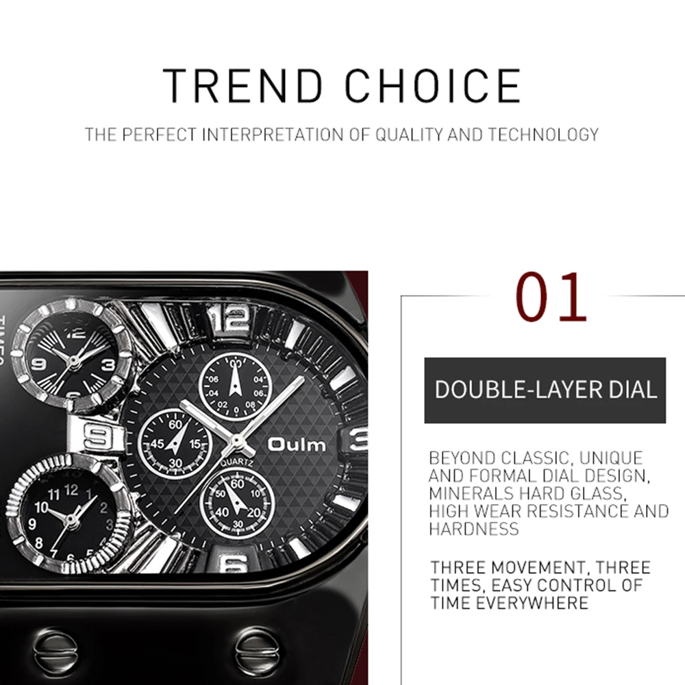 Часы мужские кварцевые с несколькими - Фотография_4