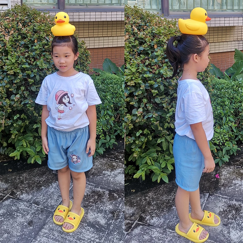 Большой размер, милая резиновая желтая утка - Фотография_4