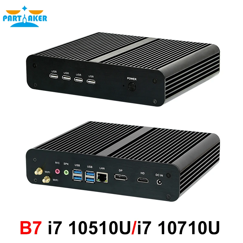 Безвентиляторный мини-пк intel core i7 10710u i7 8565u i7 1165g7