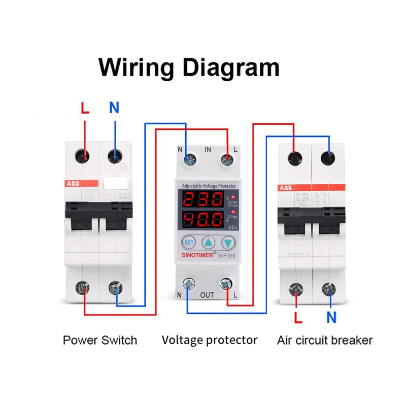Реле защиты от повышенного пониженного напряжения с двойным дисплеем - Фотография_6