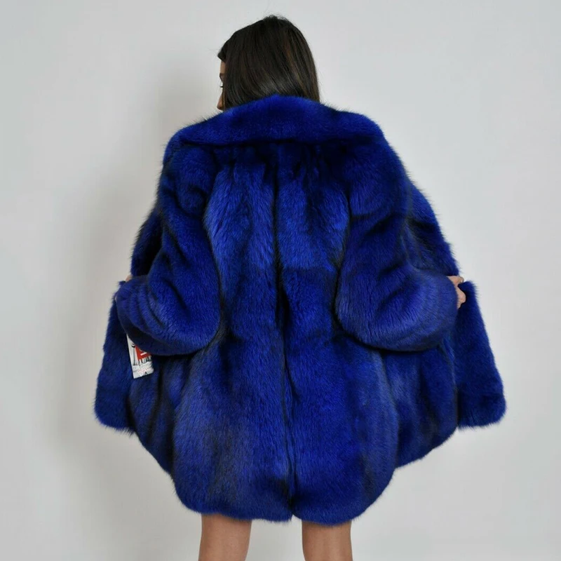 Королевская синяя куртка из натурального - Фотография_4