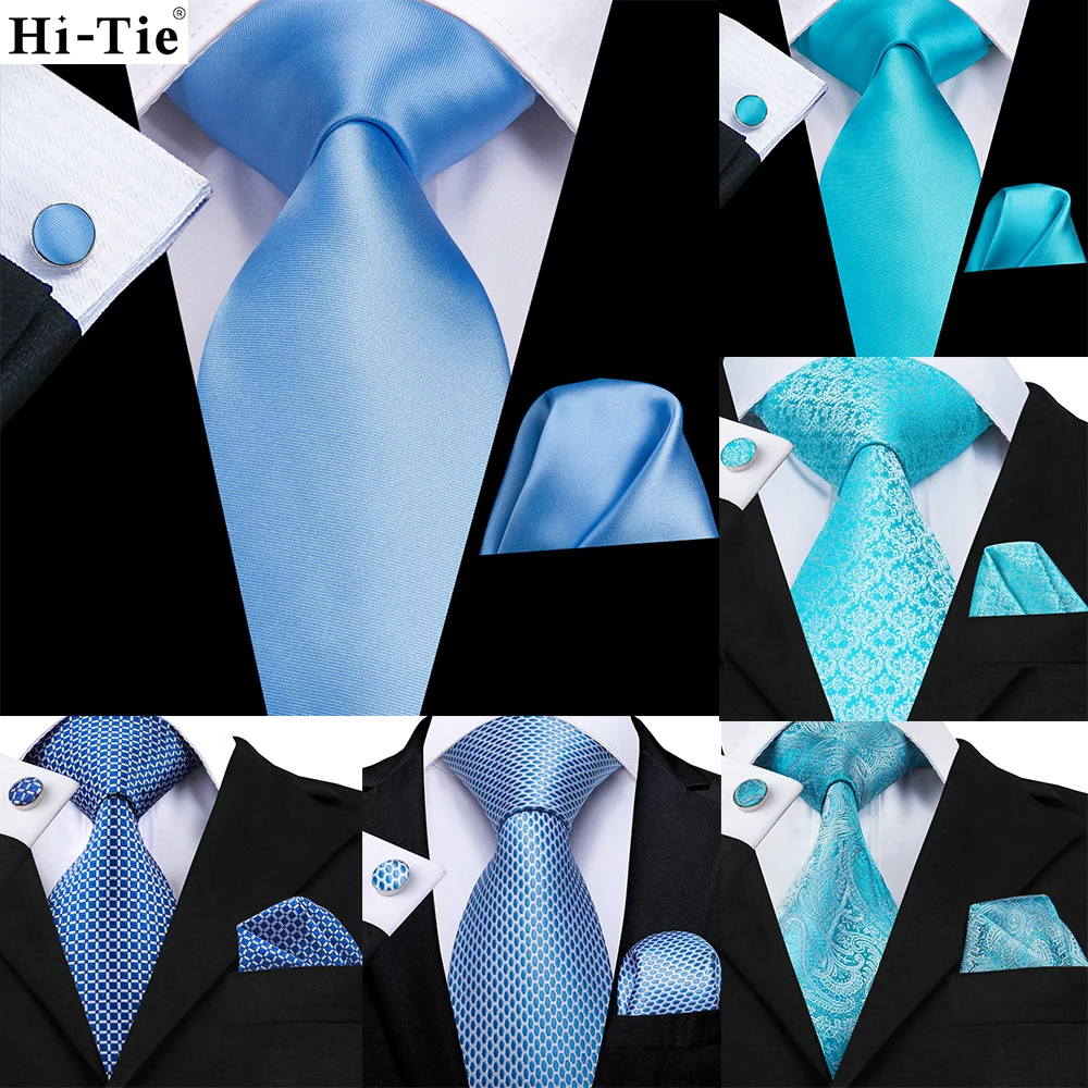 Галстук hi-tie светильник голубой