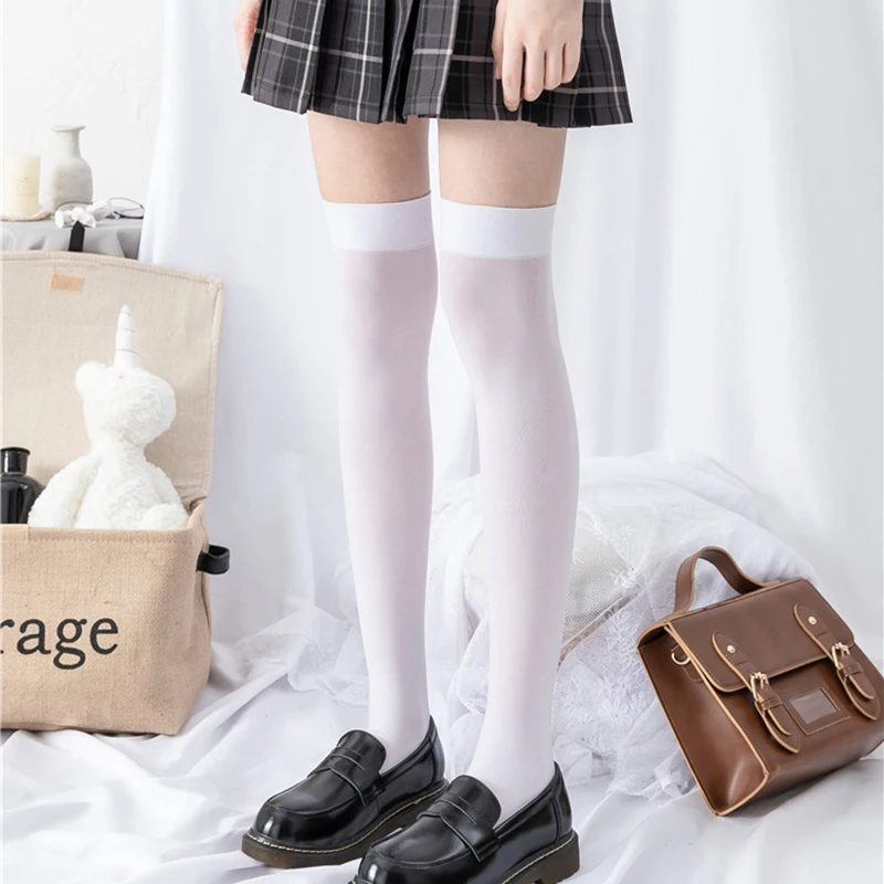 Ультратонкие женские шелковые чулки до бедра - Фотография_5