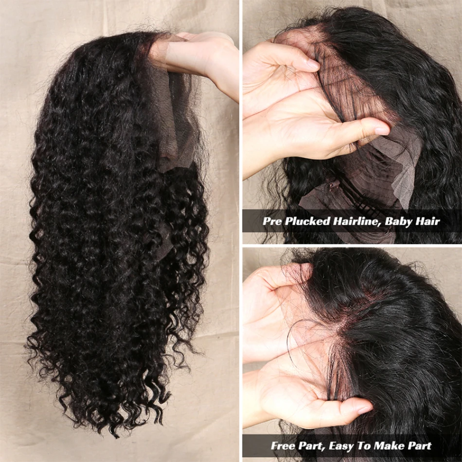 Парик без клея с кудрявыми кружевами спереди wig13x4 - Фотография_4