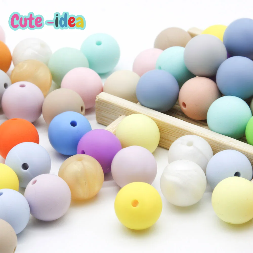 Силиконовые круглые бусины cute-idea