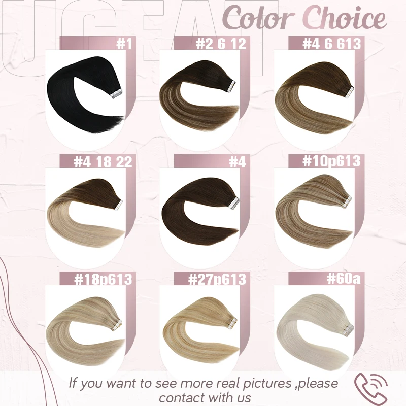 Наращивание человеческих волос с лентой ugeat - Фотография_3