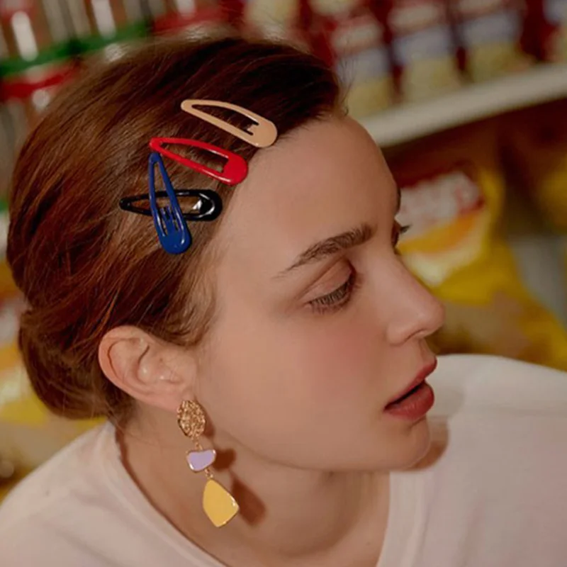 Новые милые красочные заколки в форме капли для девочек - Фотография_2