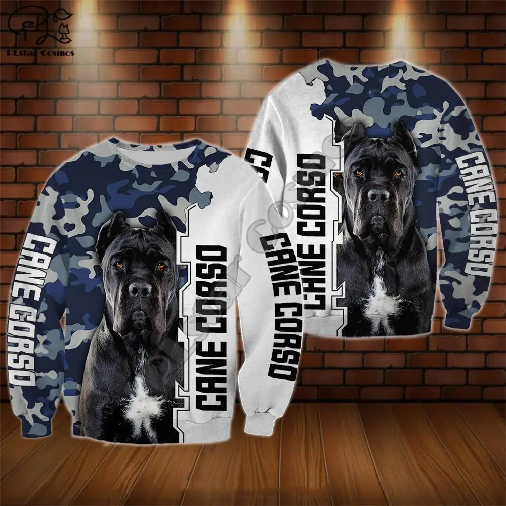 Мужская и женская толстовка на молнии с 3d принтом cane corso - Фотография_2