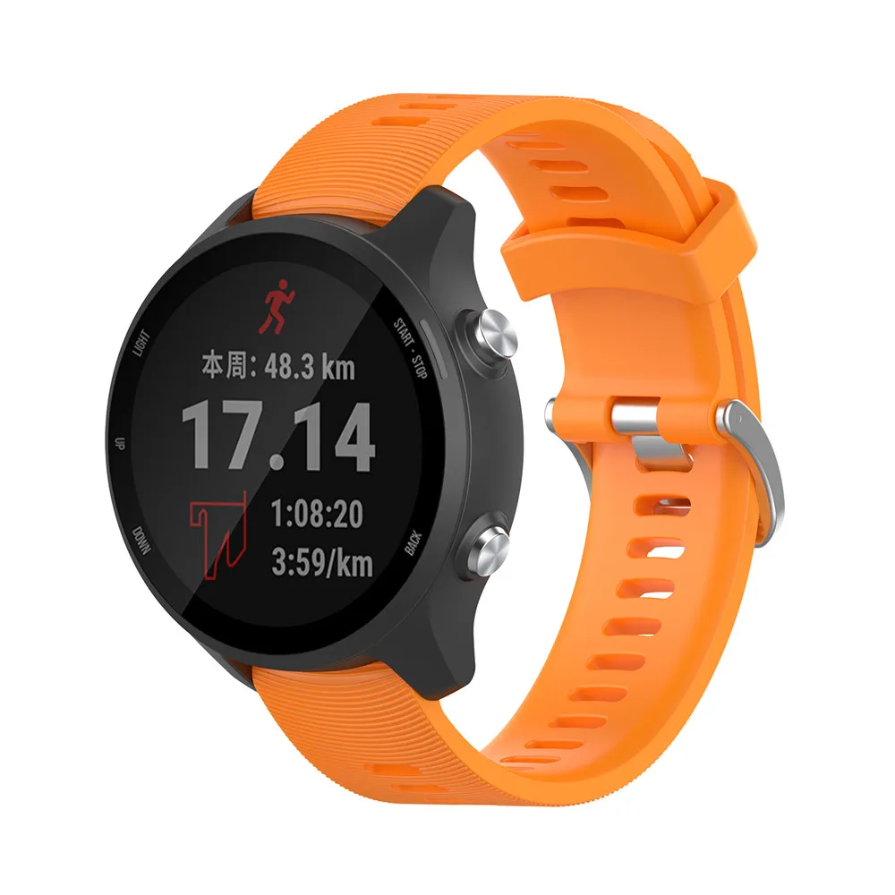 Силиконовый ремешок 20 мм для garmin forerunner 245 245m 645 - Фотография_2