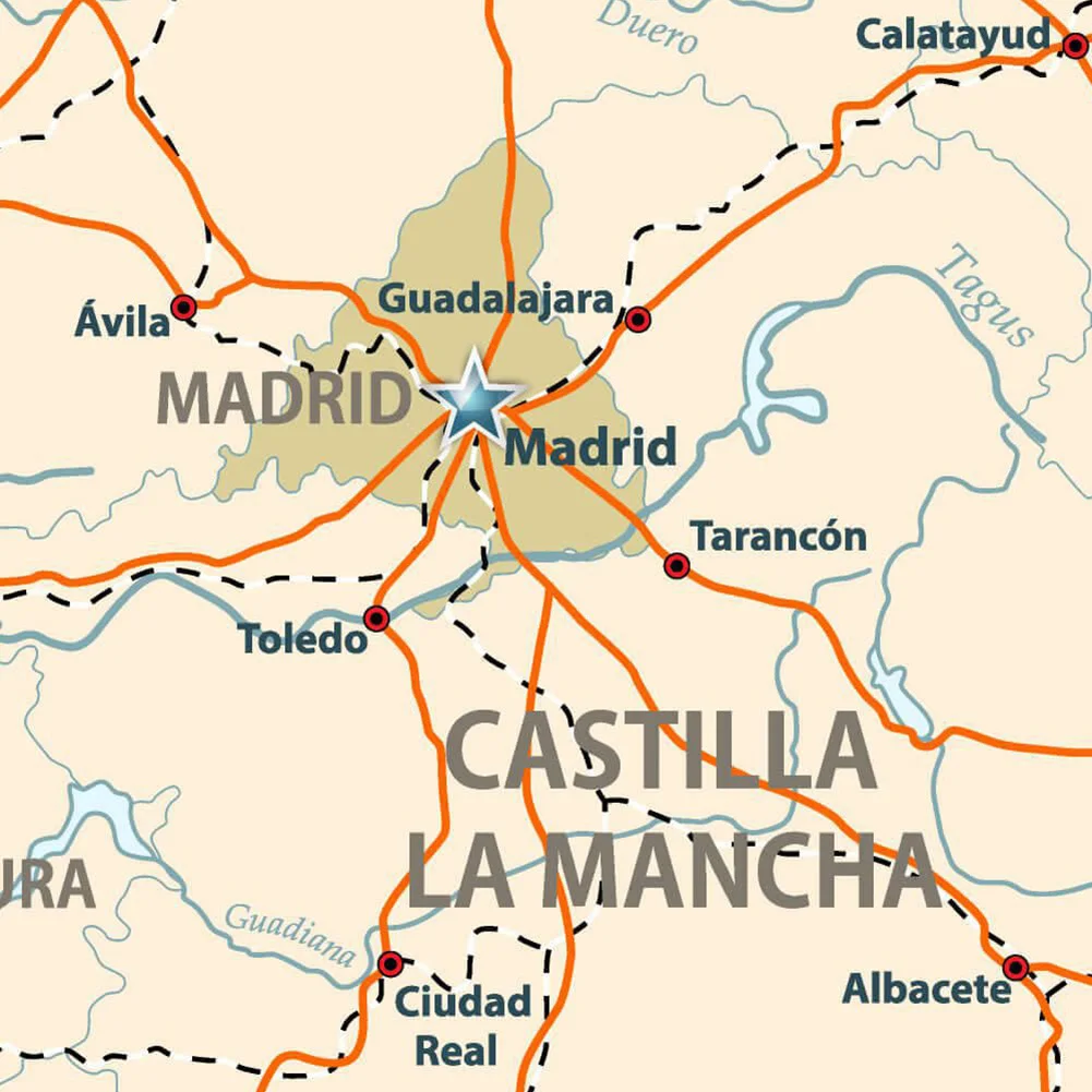 150*100 см карта дорожной сети испании - Фотография_5