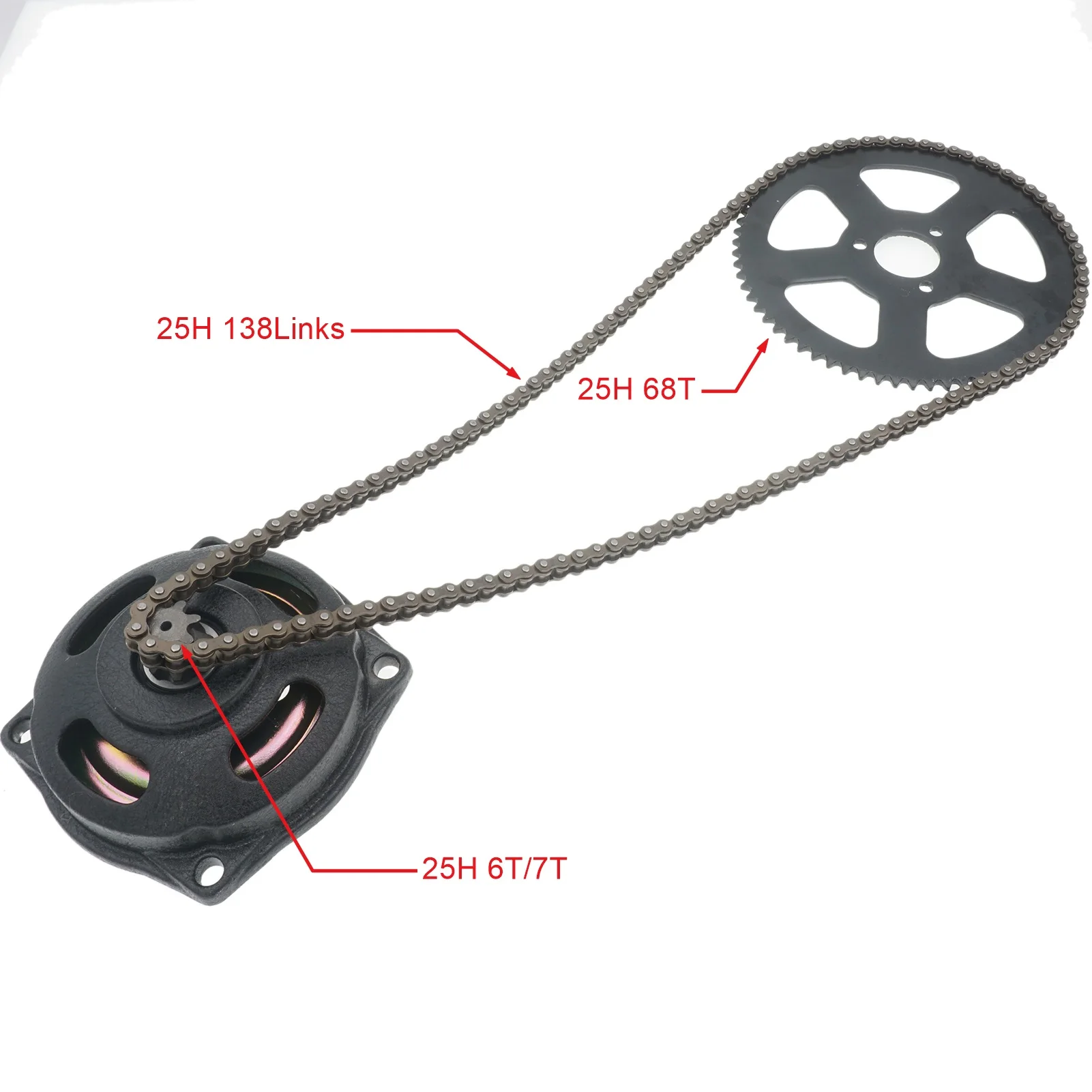 Мини-мото 47cc 49cc drive system 25h 138 звеньев