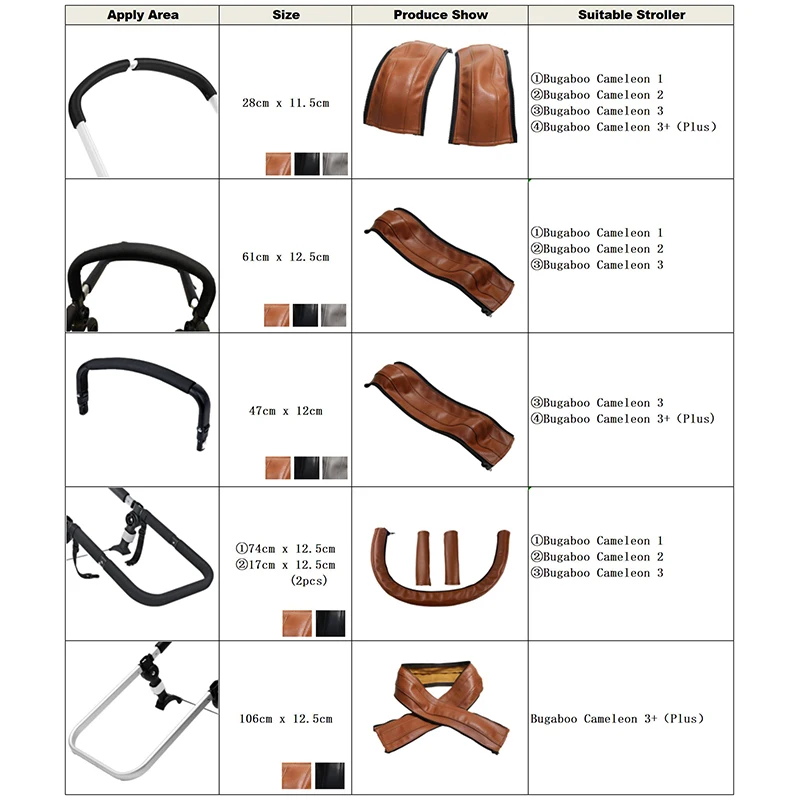 Чехол на ручку коляски для bugaboo cameleon 1 2 3/3 plus - Фотография_2