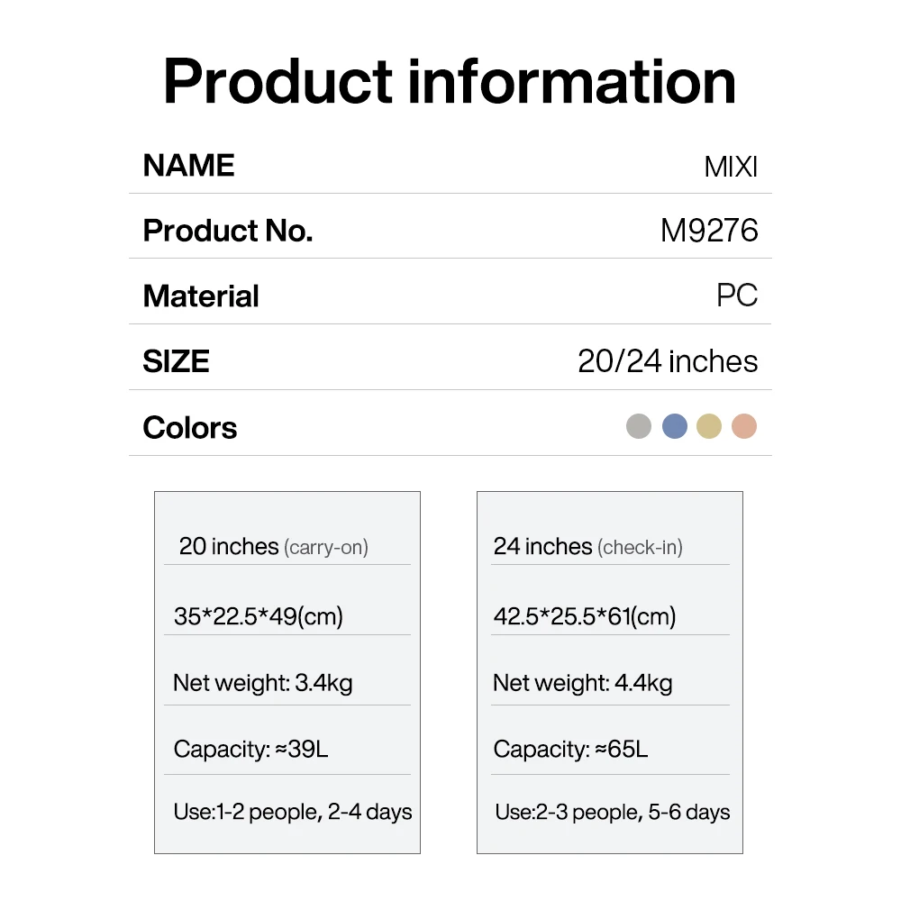 Великолепный чемодан mixi с широкой ручкой - Фотография_6