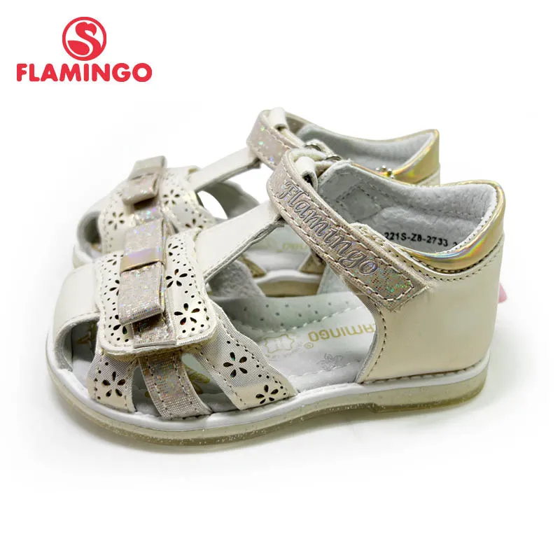 Сандалии детские с рисунком фламинго - Фотография_2