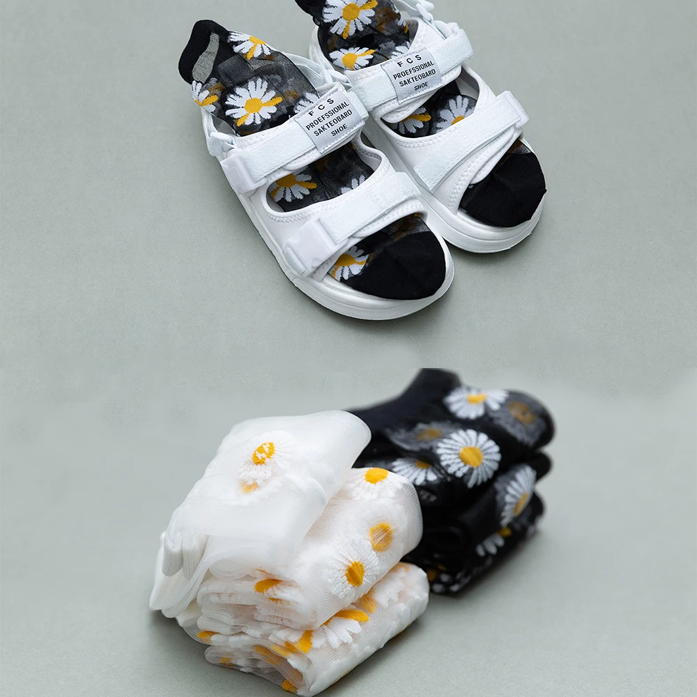 3 пары женских носков с цветочным принтом - Фотография_4