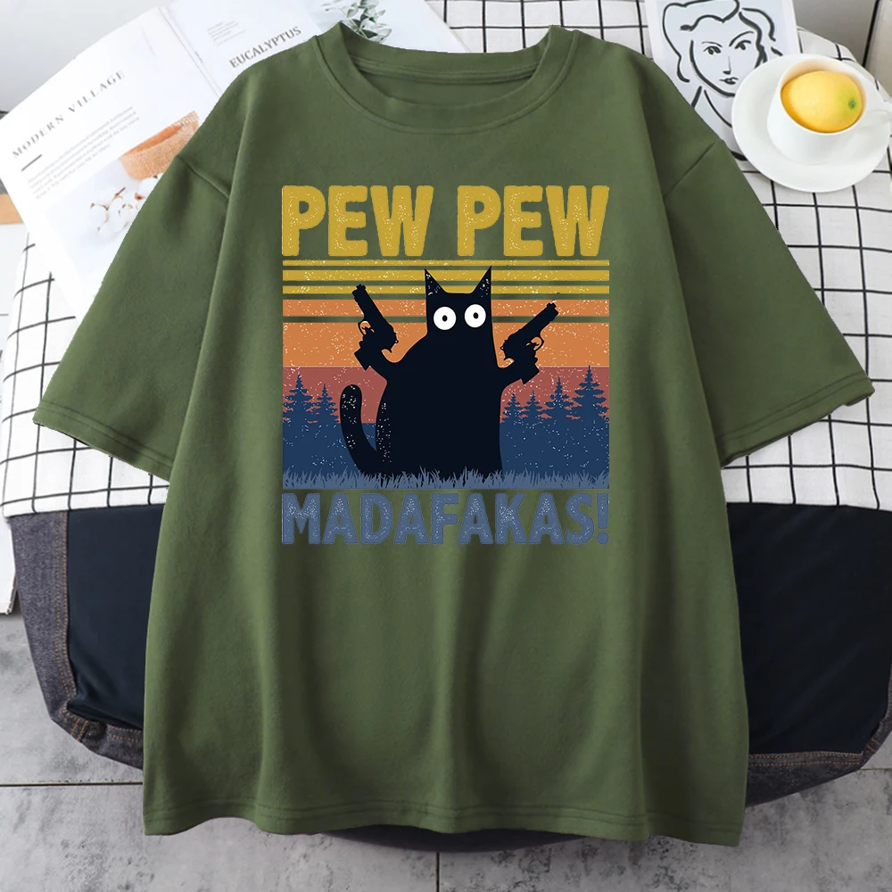 Мужская хлопковая футболка pew madafakas - Фотография_2