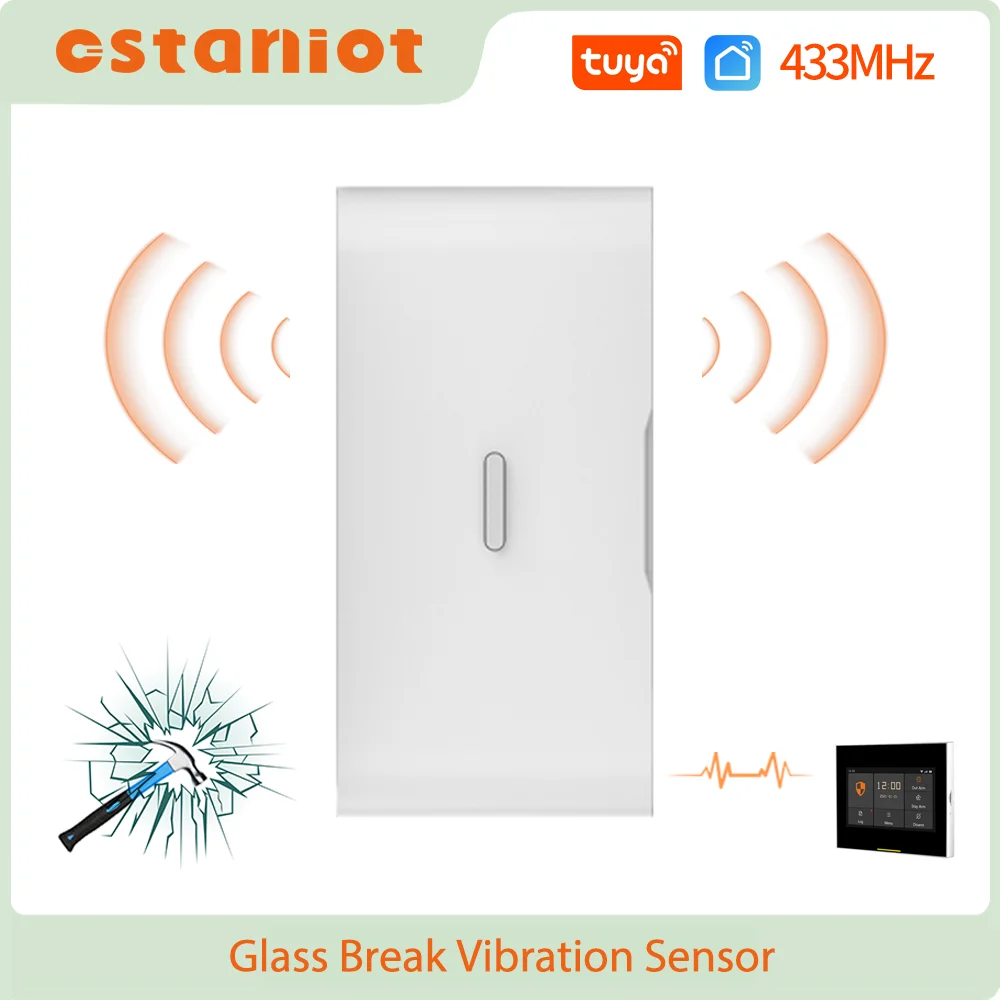 Ostaniot 433 мгц ev1527 беспроводные датчики вибрации разбития стекла