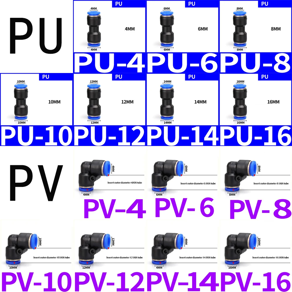 Пневматический соединитель py pe pu pv pm pza pk sa hvff - Фотография_2