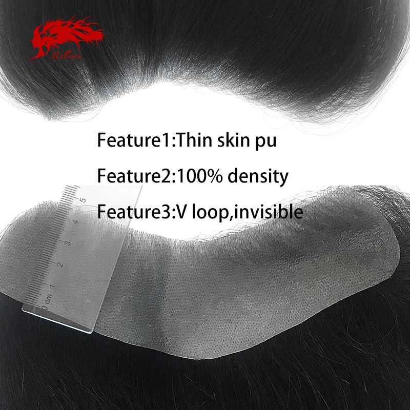 Мужской парик ali queen hair v frontal 0 - Фотография_4