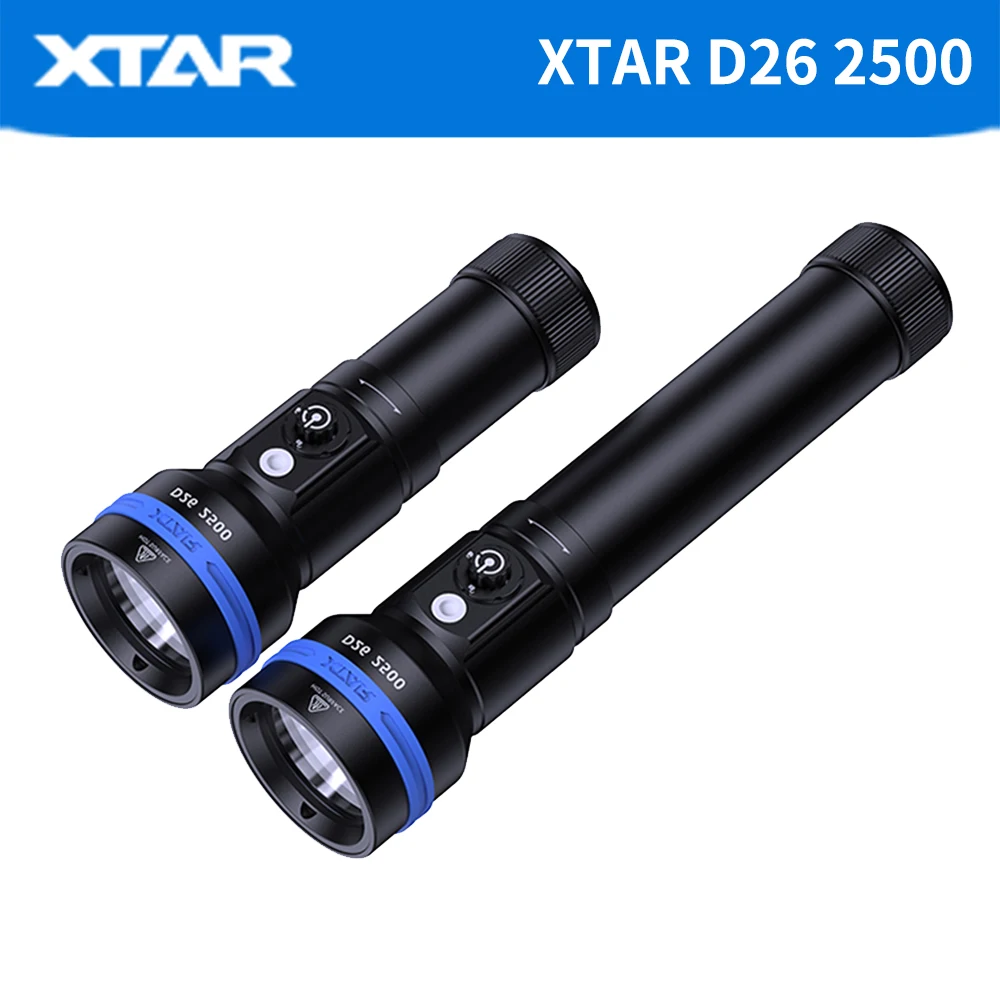 Xtar d26 2500 фонарик для дайвинга
