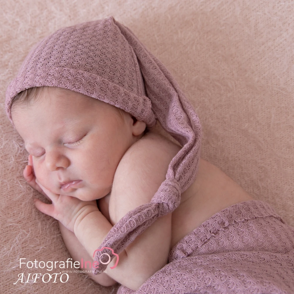 Мягкие вязаные вафельные шапки bebe + набор оберток - Фотография_2