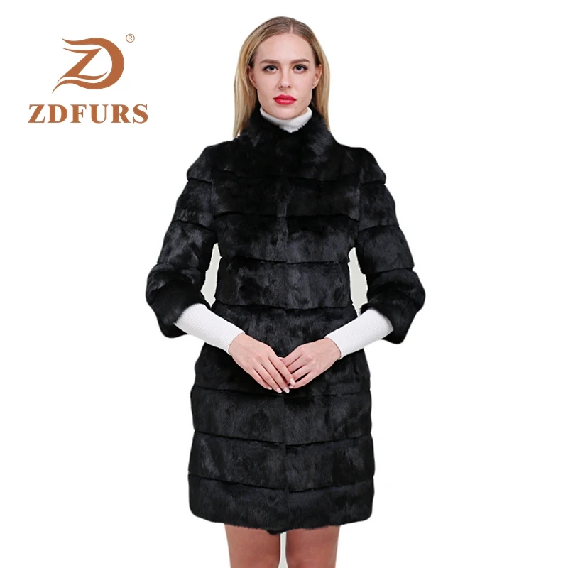 Zdfurs * 2019 новая зимняя женская зимняя мягкая длинная шуба