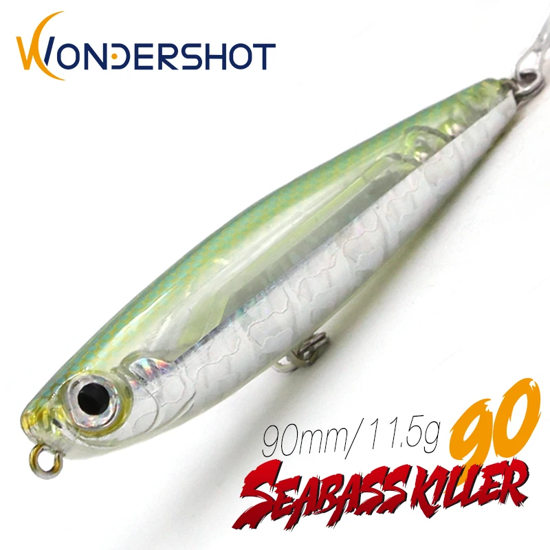 Wondershot d02 рыболовные приманки 2024 seabass killer 90 мм/11