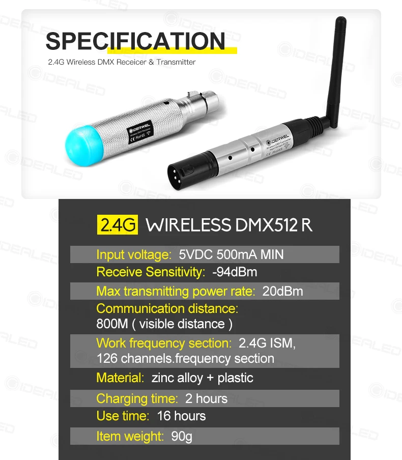 Dmx512 приемник передатчик с батареей - Фотография_5