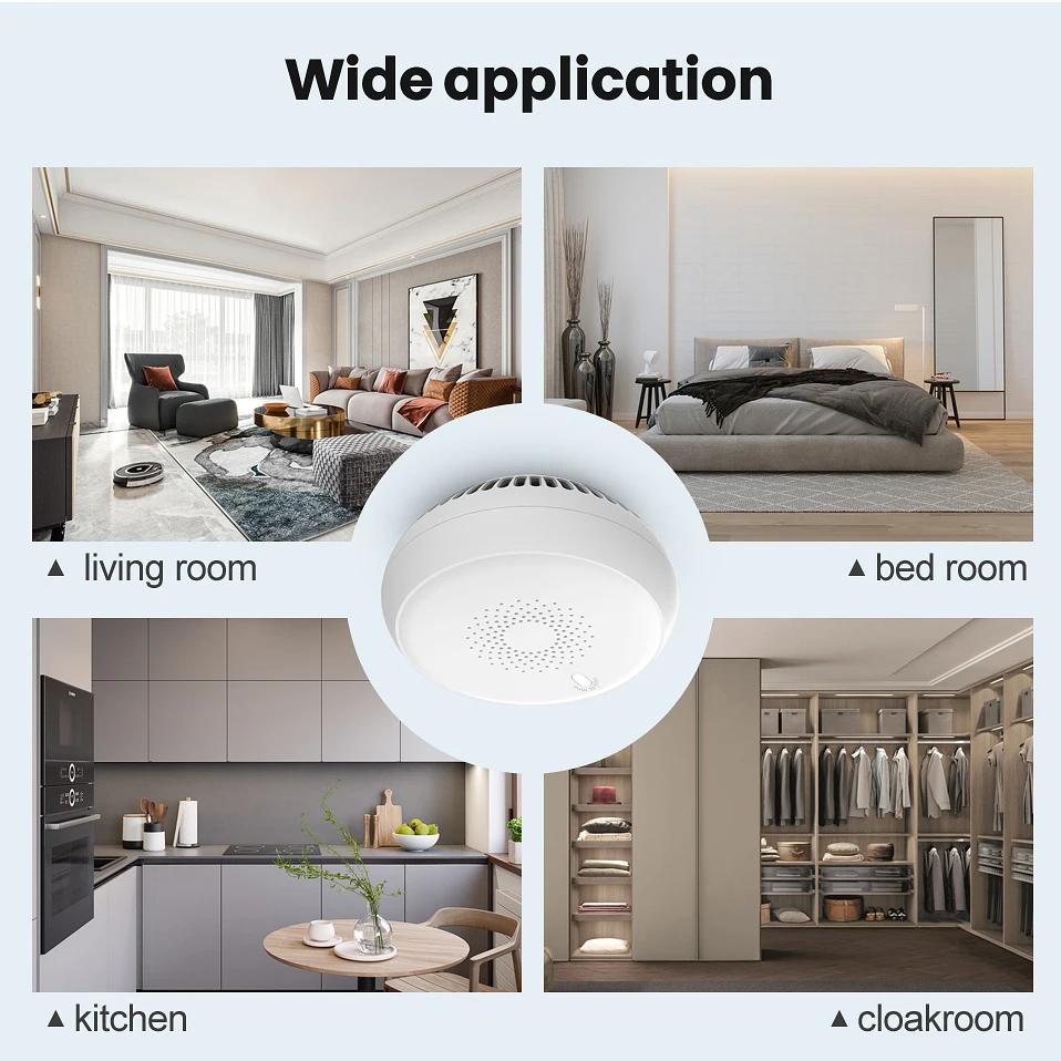 Смарт-датчик дыма ewelink tuya zigbee - Фотография_5