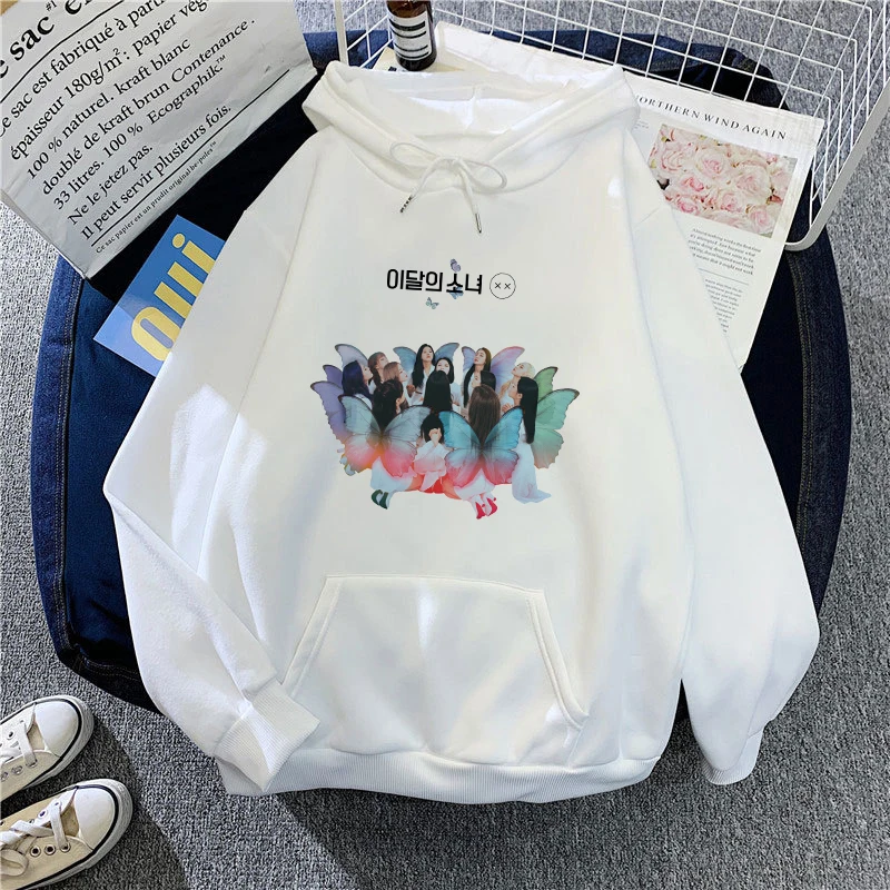Женская толстовка с капюшоном kpop loona butterfly x - Фотография_3