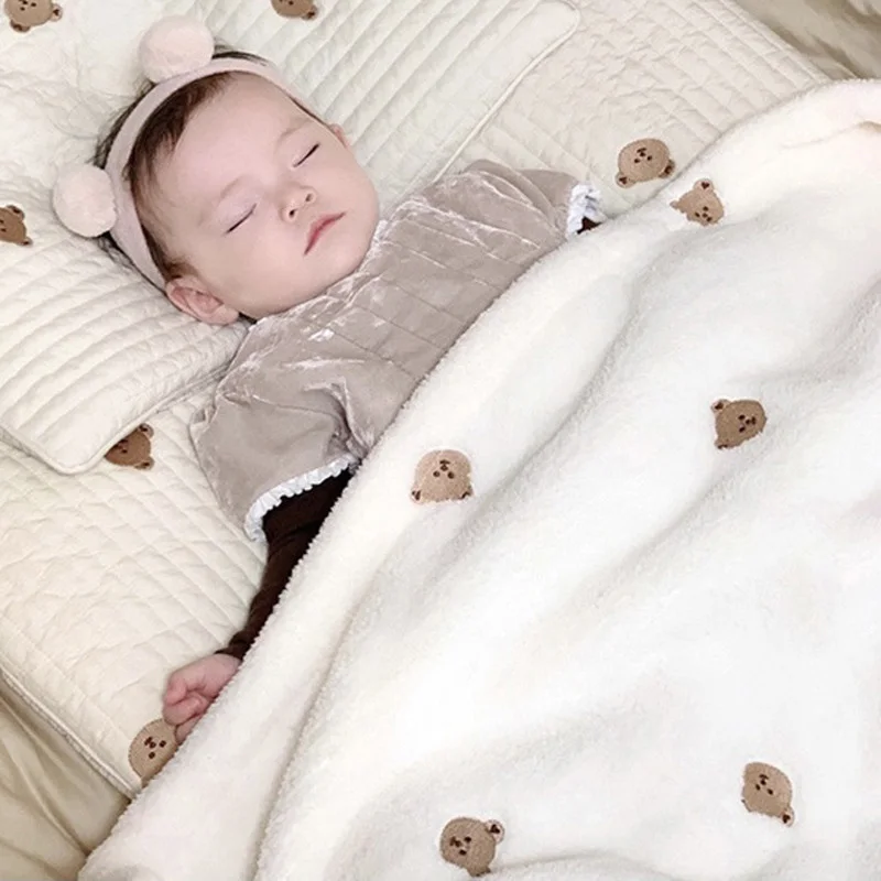 Мягкое фланелевое детское одеяло для коляски для новорожденных - Фотография_3