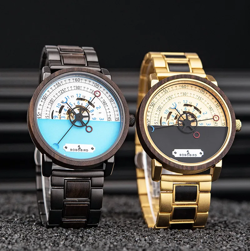 Мужские автоматические механические часы bobo bird - Фотография_5