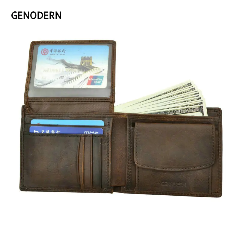 Кошелек genodern мужской из воловьей кожи