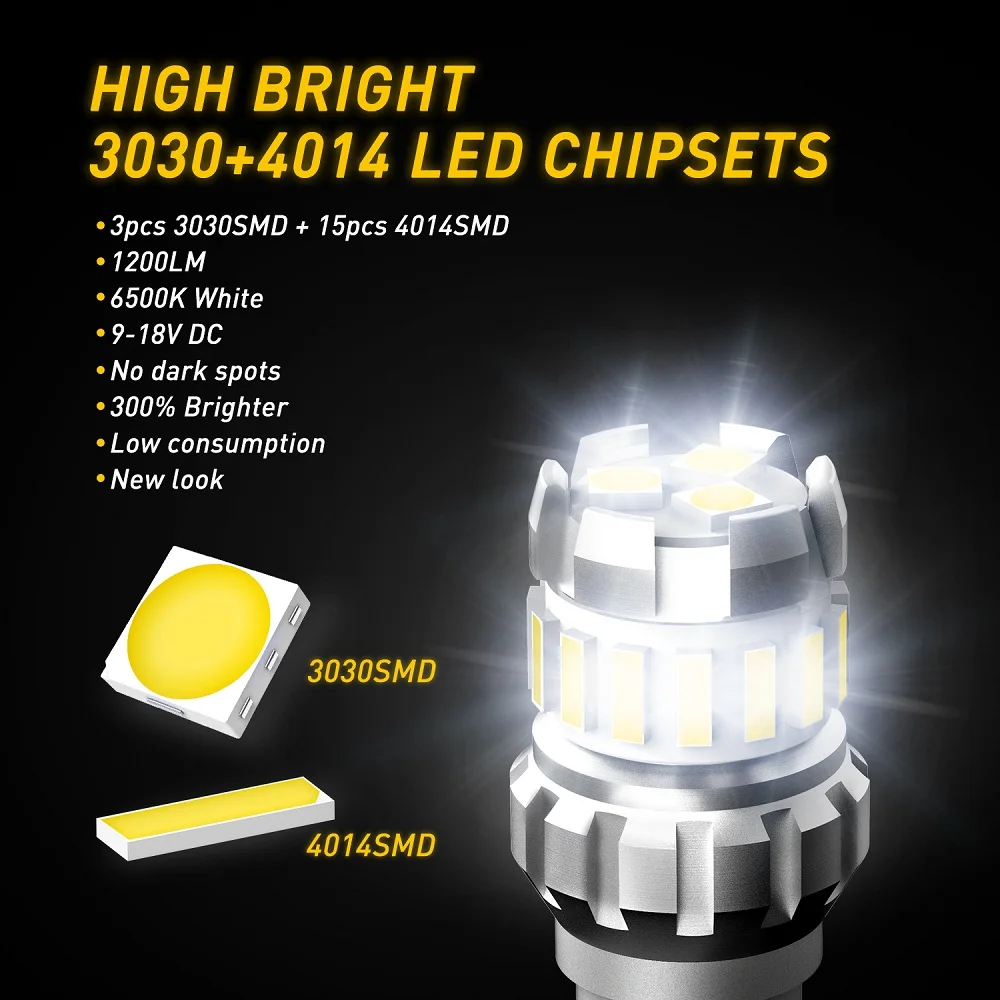 W16w t15 led t16 лампа canbus без - Фотография_5