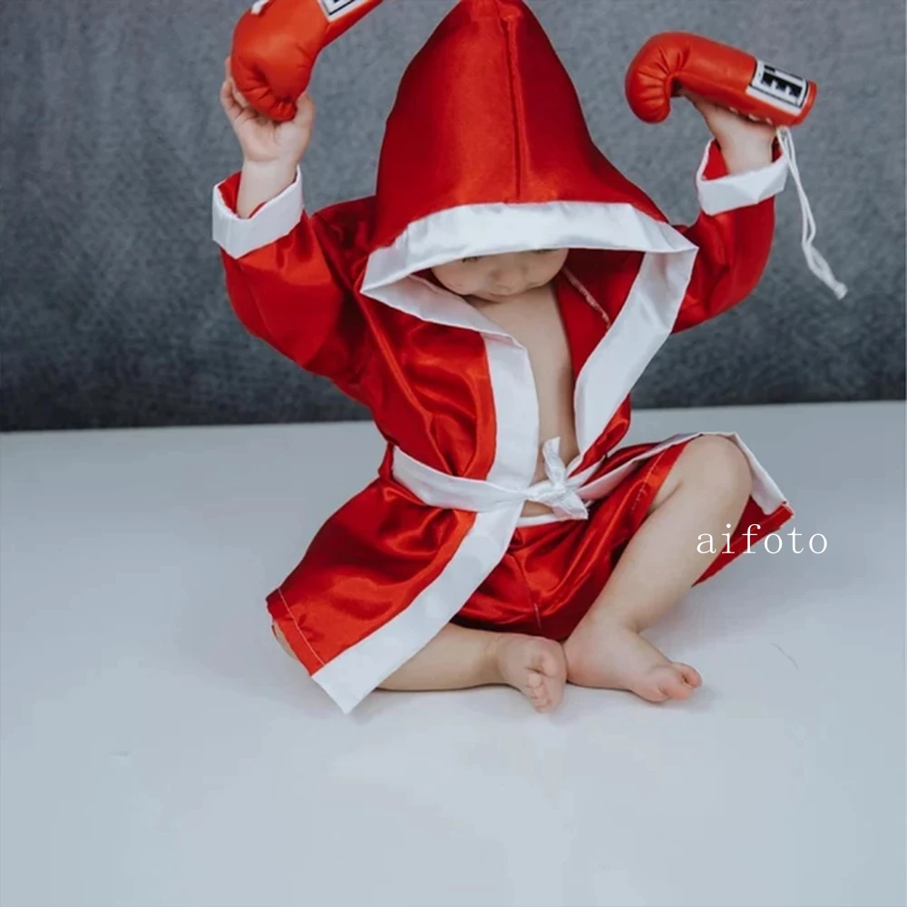 Детские боксеры, красный халат - Фотография_3