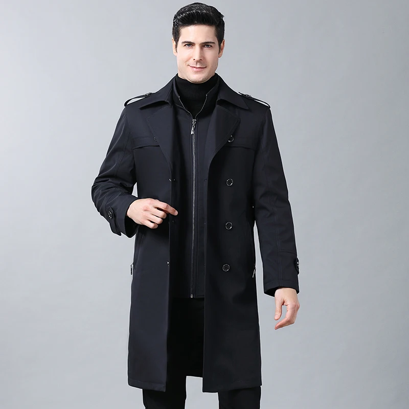 2020 мужской деловой тренч в британском стиле - Фотография_4