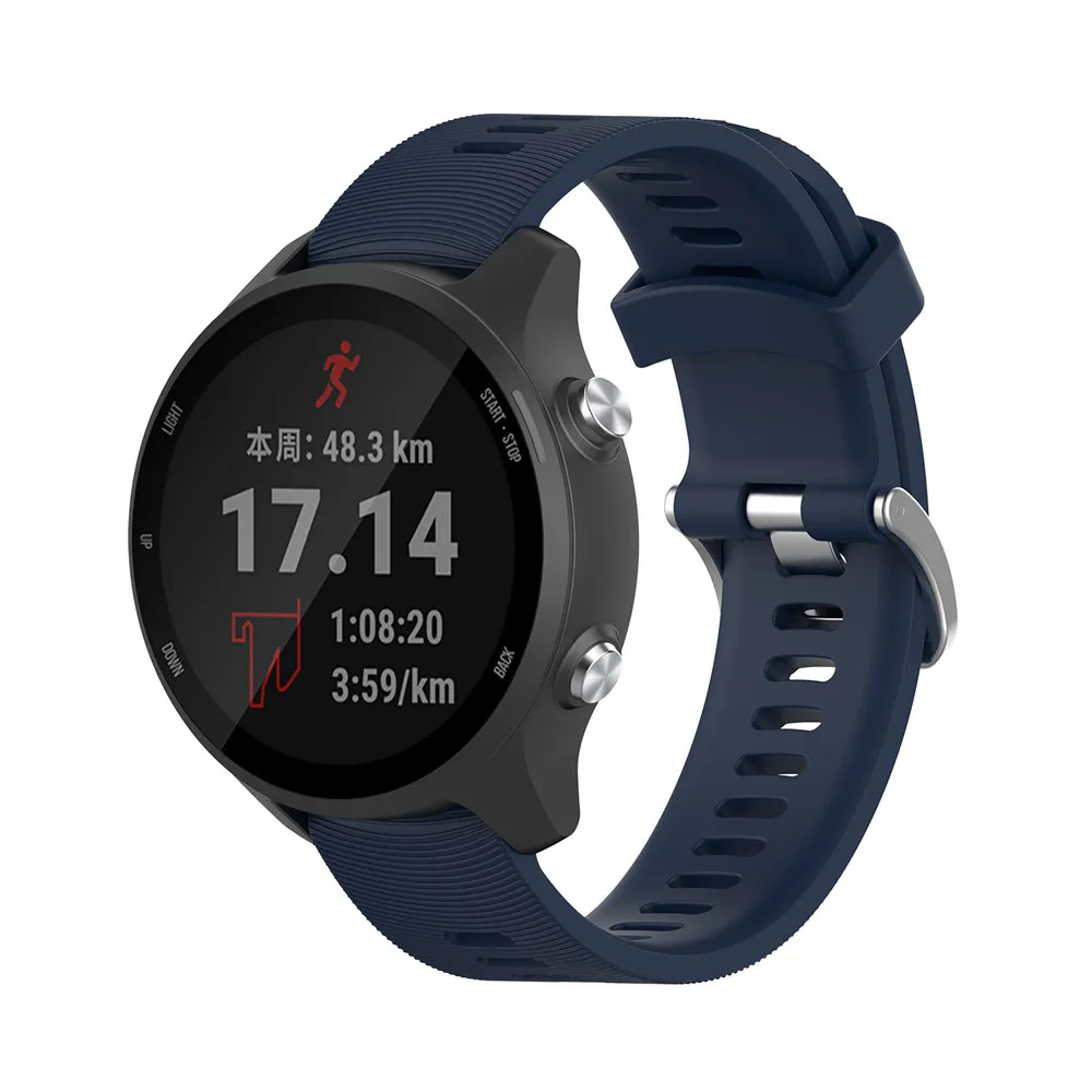 Силиконовый ремешок 20 мм для garmin forerunner 245 245m 645 - Фотография_3