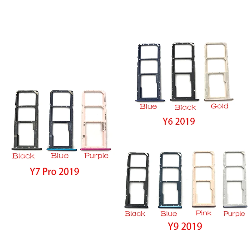 Лоток для sim-карты телефона с чипом sd для huawei y6 y9 y7 pro 2019 - Фотография_4