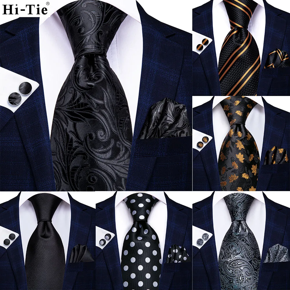 Hi-tie дизайн черный однотонный