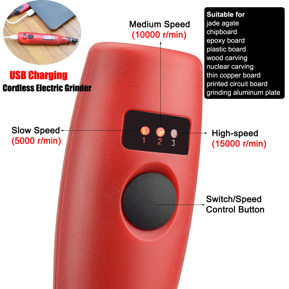 Newacalox мини-набор вращающихся инструментов с переменной скоростью - Фотография_2