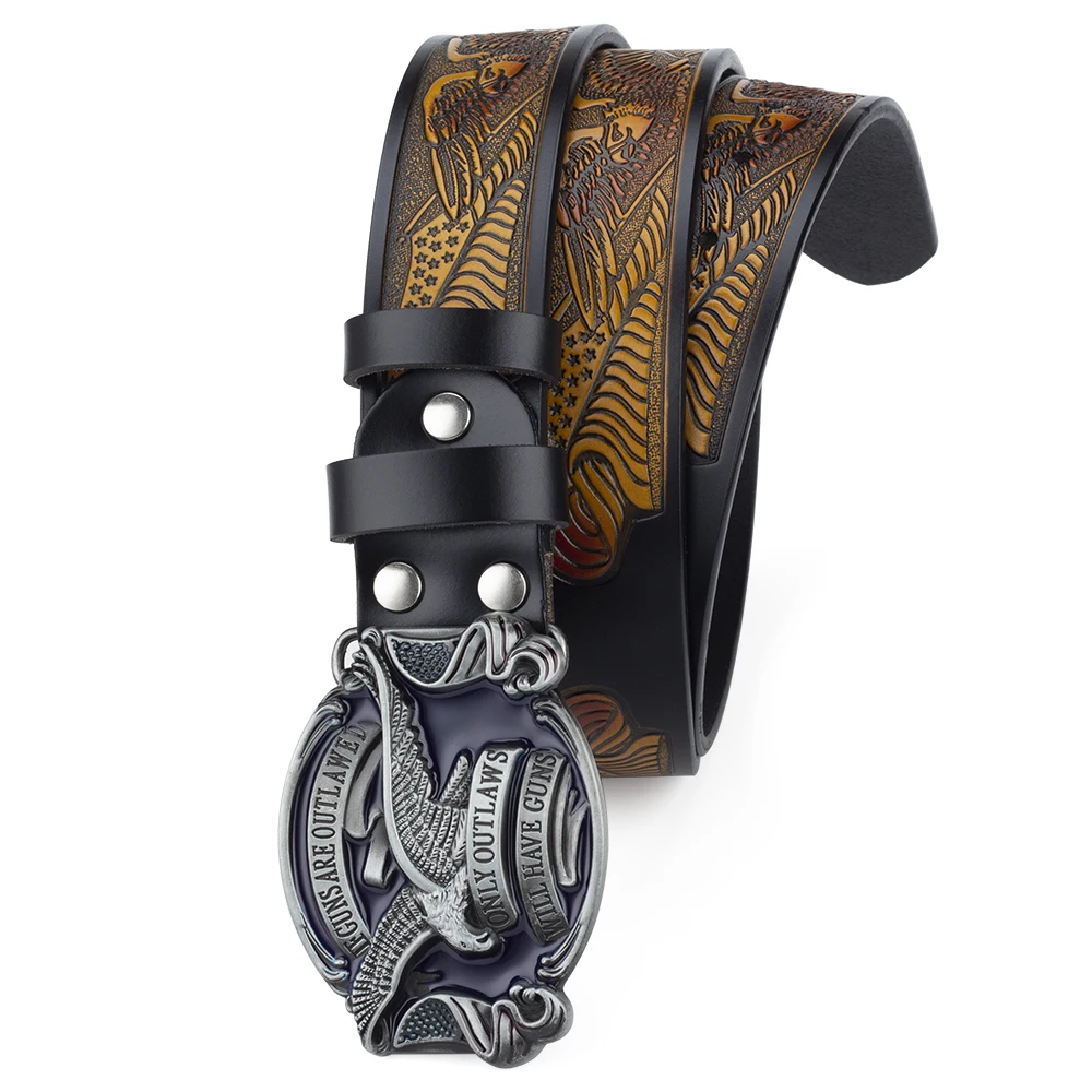 Удобная пряжка для ремня с узором орла - Фотография_3