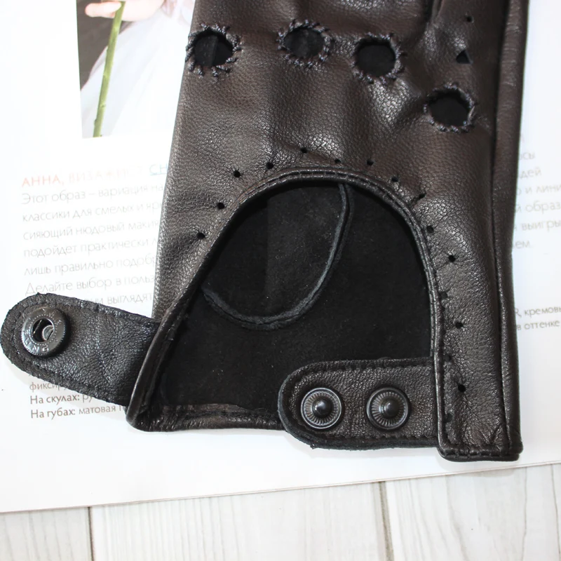 Новые женские кожаные перчатки из овчины - Фотография_5