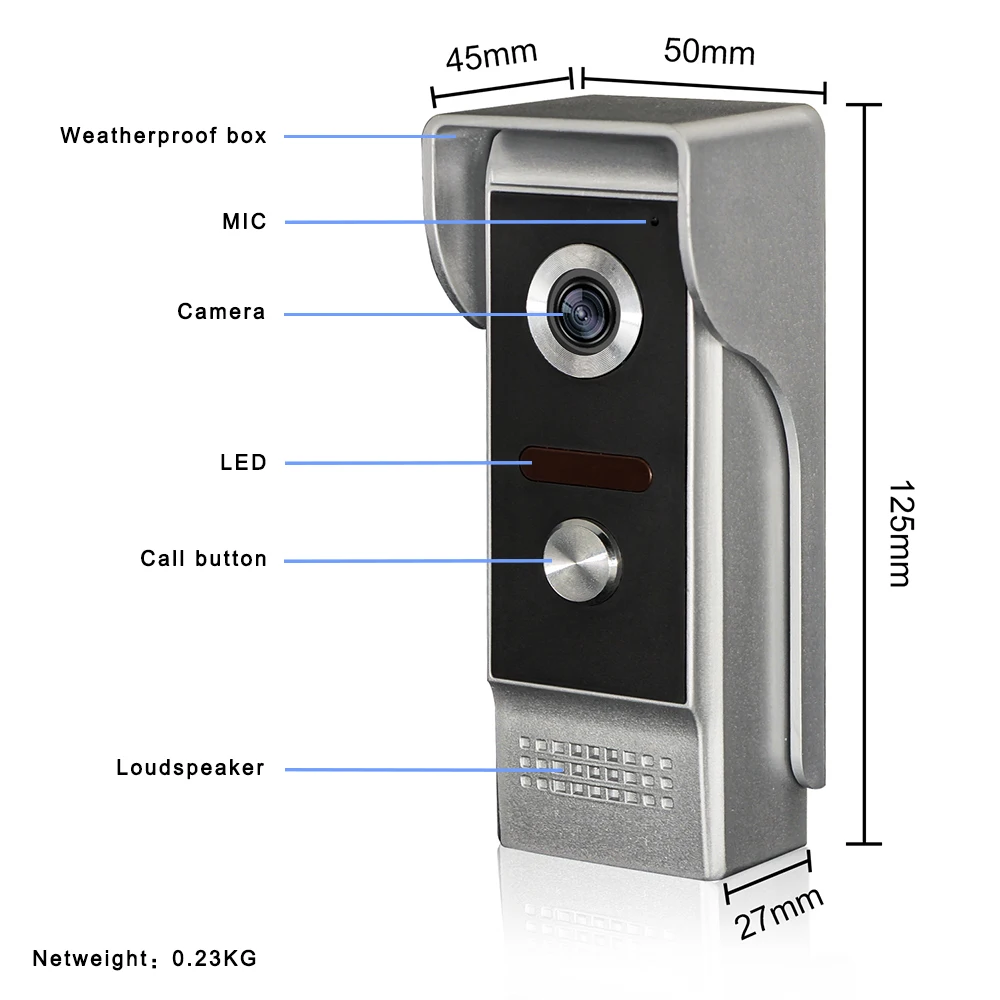 Уличная инфракрасная камера 700tvl для видеодомофона 2 v1 7 "tft lcd