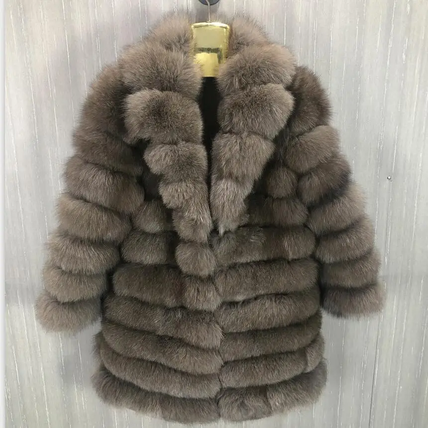 Женская съемная куртка из натурального лисьего меха