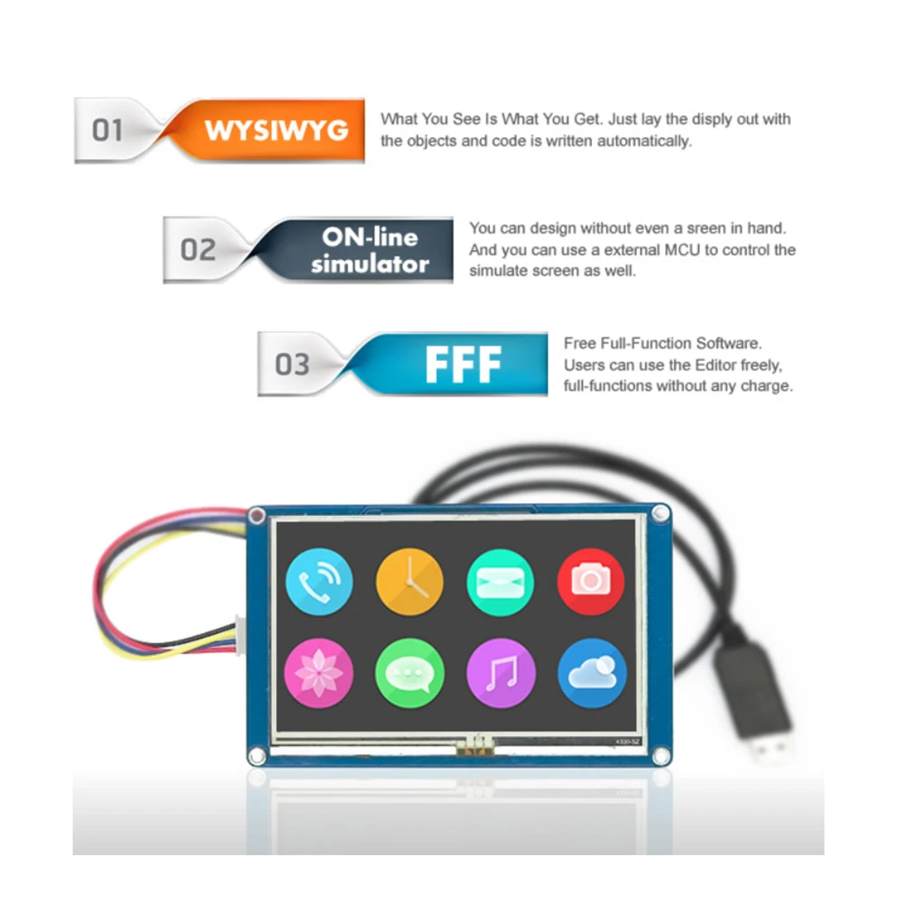 Nextion 2,4 ''uart hmi умный модуль жк-дисплея nx3224t024 2 - Фотография_4