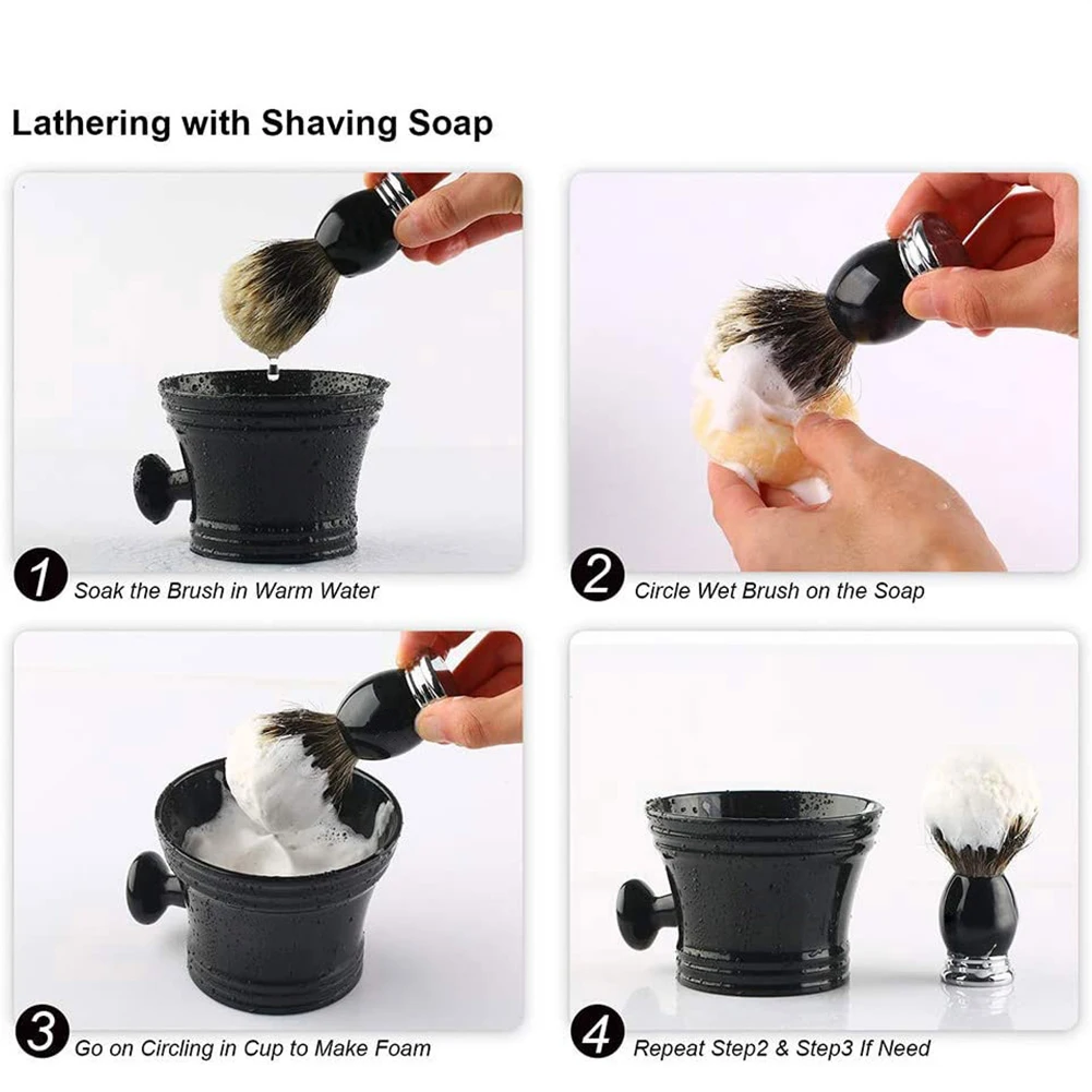 Роскошная щетка для бритья из чистого барсука 100% silvertip - Фотография_4