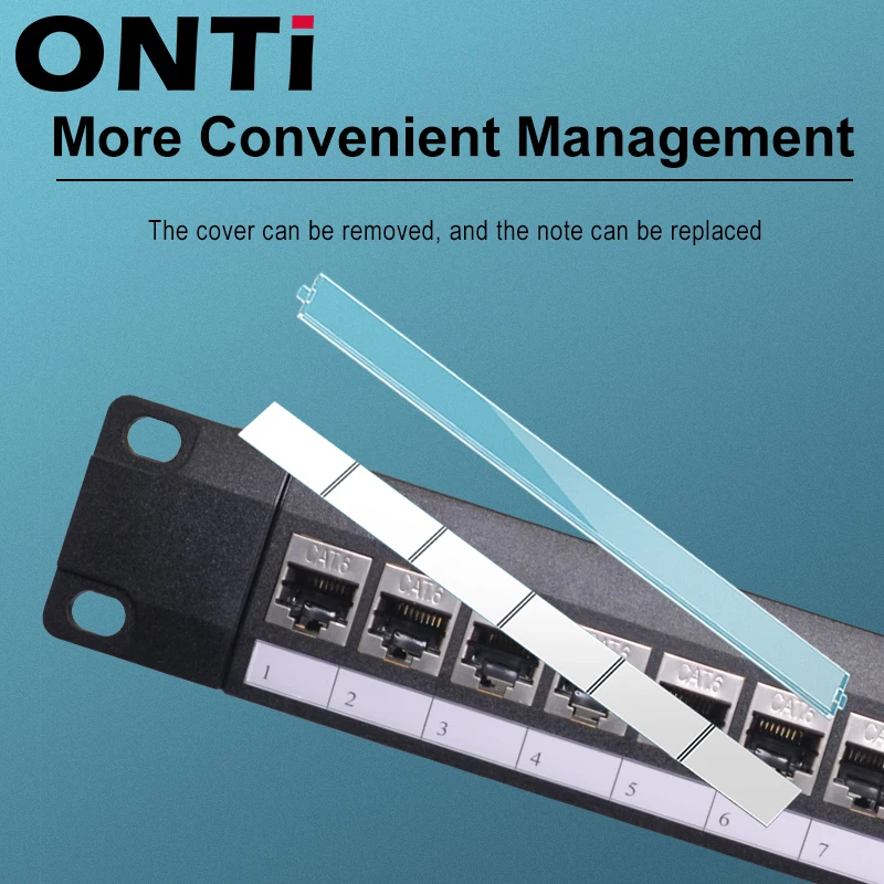 Onti 19in 1u стойка 24 порта cat6 - Фотография_4