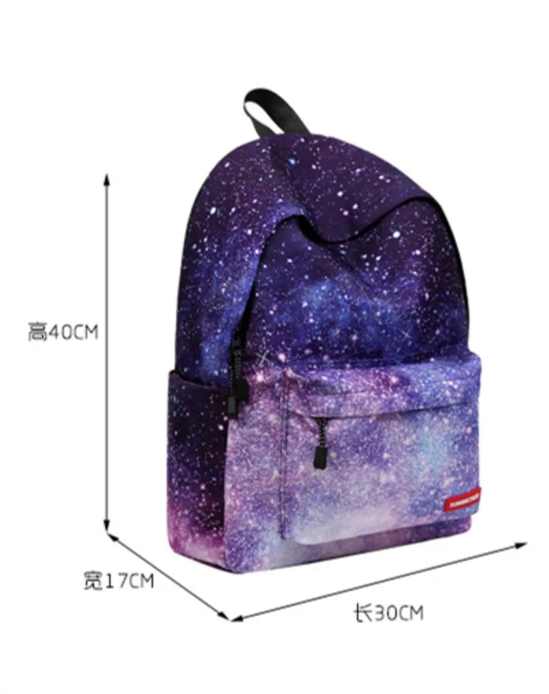 Модный женский холщовый рюкзак universe starry sky - Фотография_6