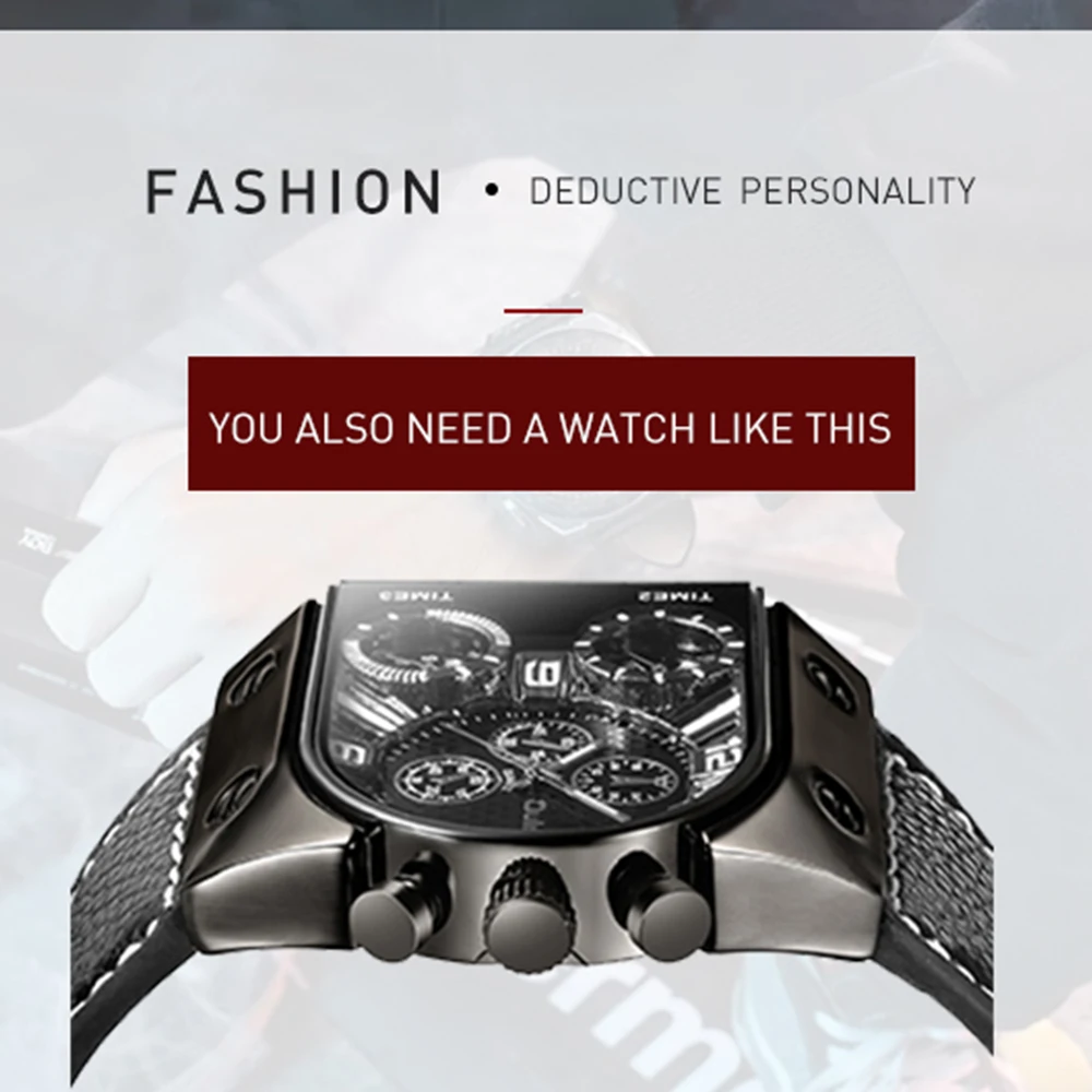 Часы мужские кварцевые с несколькими - Фотография_6