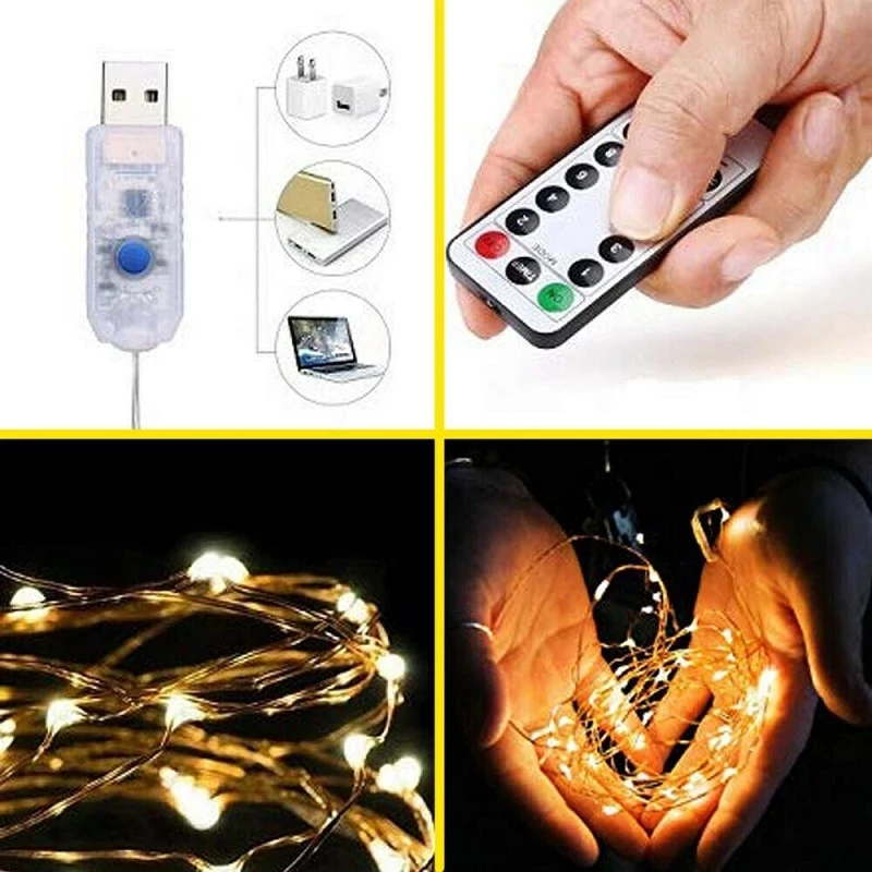 Usb-подключаемые гирлянды из медной проволоки - Фотография_3